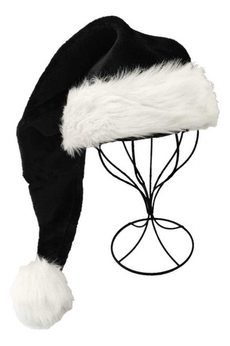 Sombrero De Papa Noel Negro Para Adultos, Sombrero De Papa N