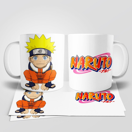 Naruto Shippuden Uzumaki Taza Tu Propio Estilo #6 Blanco