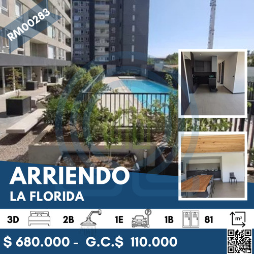 Departamento En Arriendo De 3 Dorm. En La Florida