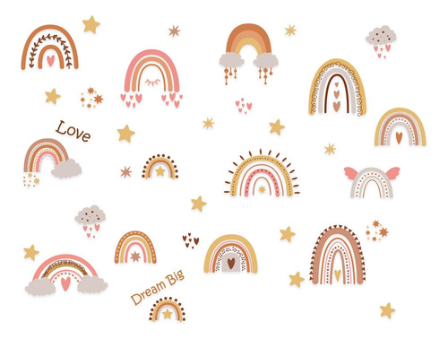 Calcomanías De Pared De Arcoiris Calcomanías Decoración De P