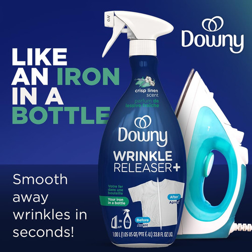 Spray Antirrugas Downy All In One, Pacote De 1 Litro Com 2