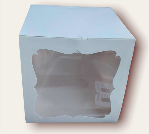 Caja Para Torta Alta Con Visor 35x35x35 - 3 Unidades