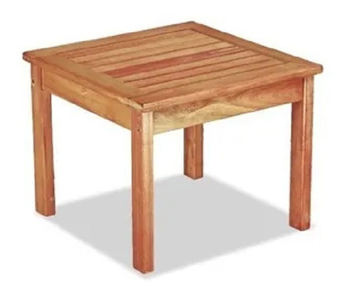 Mesa Baja De Madera 50x50 Eucaliptus Reposera La Hogar