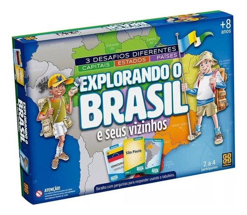 Jogo Explorando O Brasil E Seus Vizinhos 01658 - Grow