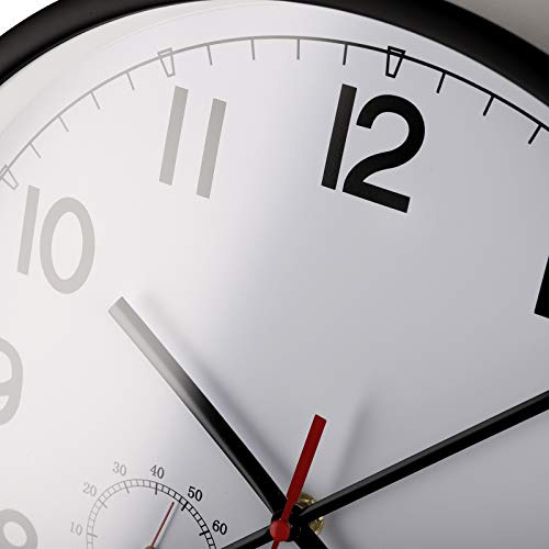 Reloj De Pared 12 Temperatura Humedad Silencioso