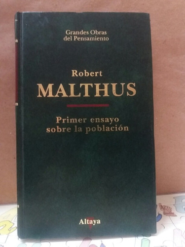  Ensayo Sobre La Población - Robert   Malthus -  Altaya 