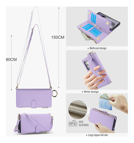 B Funda Tipo Cartera Con Tapa For Samsung Galaxy S24 Ultra