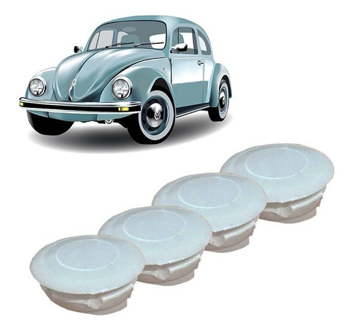 Tampa Pe Coluna Fusca Kit 4 Peças Branco