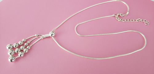 Imagen 5 de 7 de Collar En Plata Italiana 925 Modelo Lazo