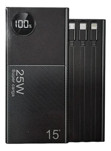 Powerbank Ewtto 15000 Mah Carga Turbo + Cables Integrados