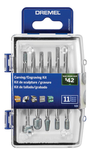 Kit De Tallado Y Grabado Dremel 729 11 Pzas Para Mototool