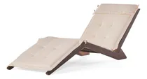 Comprar Tumbona Plegable De Madera Caoba Con Cojín