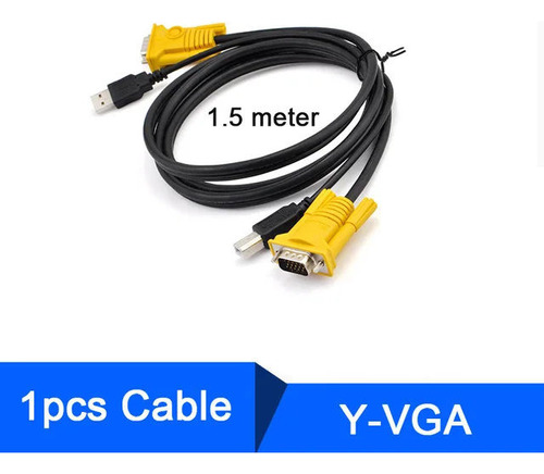 Cable Kvm Usb Y Vga 2 En 1 De 1,5 M De Alta Calidad Jwk