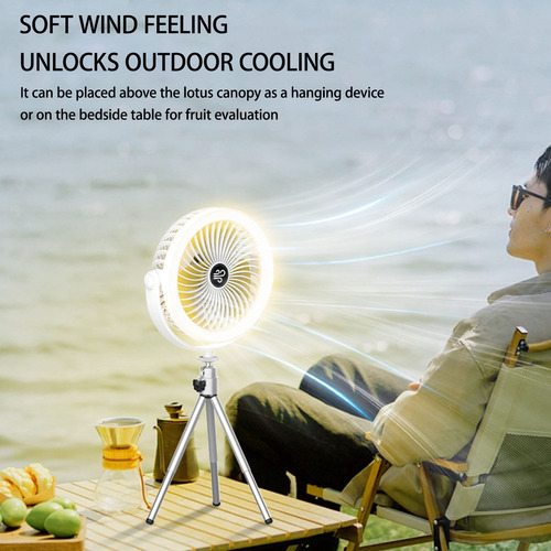 Lámpara De Ventilador Exterior Con Trípode Para Iluminación