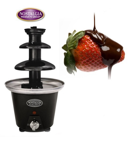 Imagen 1 de 3 de Mini Fuente De Chocolate Nostalgia 3 Niveles Fondue Fresas !