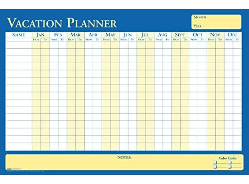 Plan-a-board Vacation/all-purpose Laminated Planner Rev...