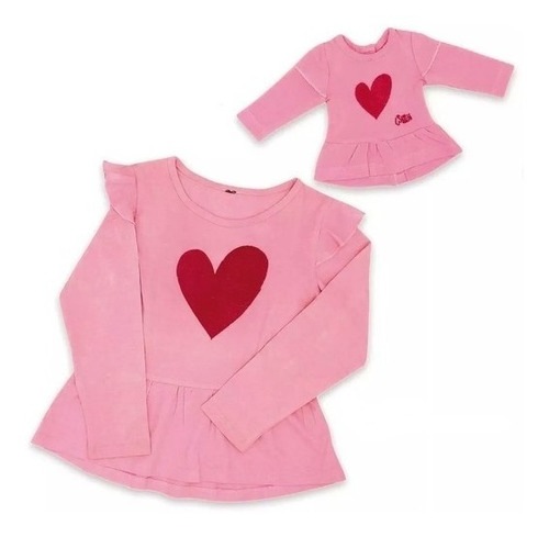 Imagen 2 de 2 de Bff Conjunto Remera Ingeniosa Witty Girl Nena Y Muñeca
