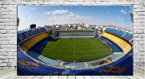 Cuadros Bombonera Cancha Boca 30x57 Cm En Lienzo Canvas A4