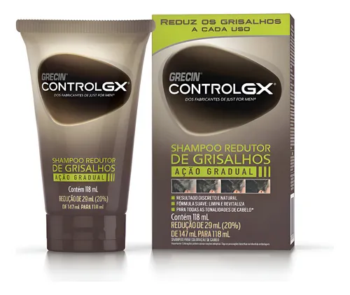 Shampoo Redutor de Grisalhos Grecin Control GX Para Todas os Tons Cabelo 118ml