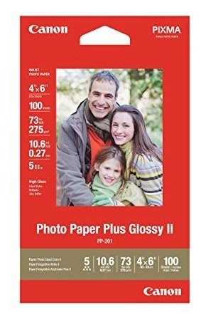 Canon Photo Paper Plus Glossy Ii, 4 X 6 Pulgadas, 100 Hojas 