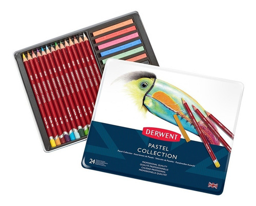 Set Pastel Derwent X 24 Caja Metalica