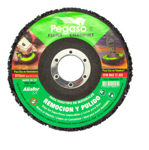 Disco Pegaso Remocion - Pulido 115mm Fibra Gruesa 24/36 X 6u