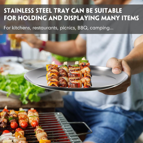 8 Moldes Para Pizza A Granel De Acero Inoxidable A Granel, B