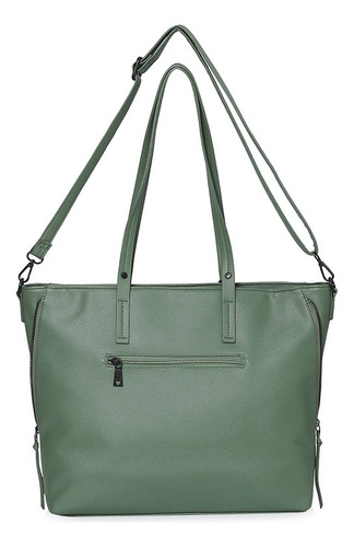 Cartera Las Oreiro Tote Bag Antirrobo Doble Tira Forrada Hb Color Negro 19115 Diseño De La Tela Lisa