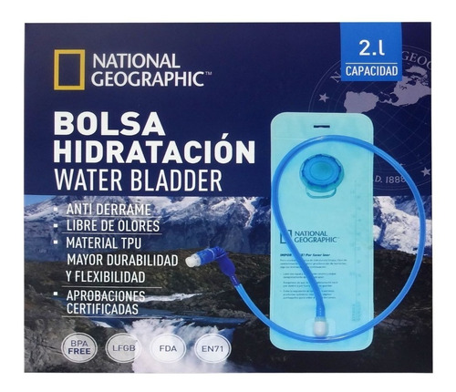 Imagen 2 de 9 de Bolsa Hidratacion National Geographic 2 L Running Trekking
