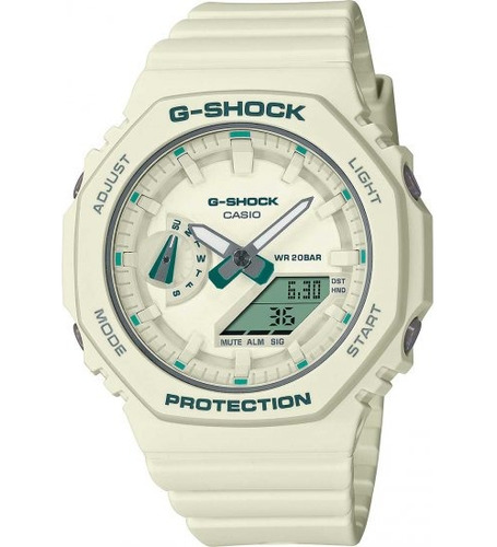 G-shock Analog-digital White W Green Accents Watch, 43mm 