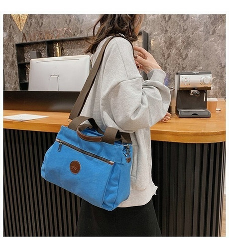 Bolso De Lona De Gran Capacidad For Mujer De Moda Urbana