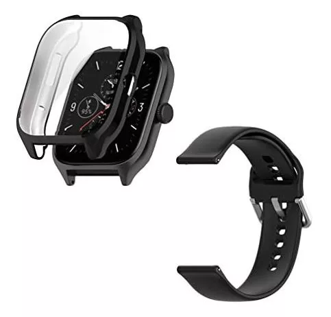 Funda Protectora + Correa Para Amazfit Gts 4 - Negro