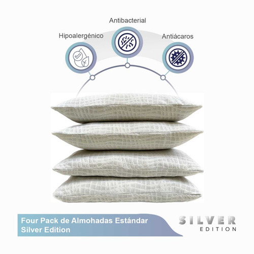 Cuatro Almohadas De Memory Foam Estándar | Silver Edition