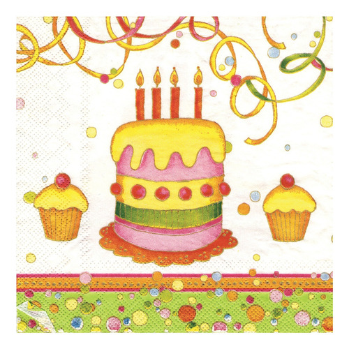 Imagen 2 de 4 de Servilletas Decoupage Set Feliz Cumple