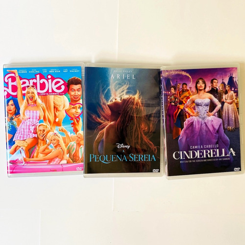 Dvd Barbie 2023 A Pequena Sereia 2023 Cinderela 2021 Dub Leg