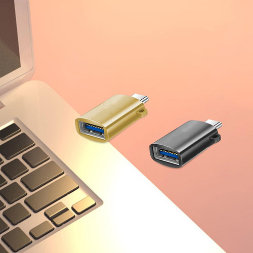 2 Piezas Usb 3.0 Hub Usb C Divisor Salida De Negro Y Oro