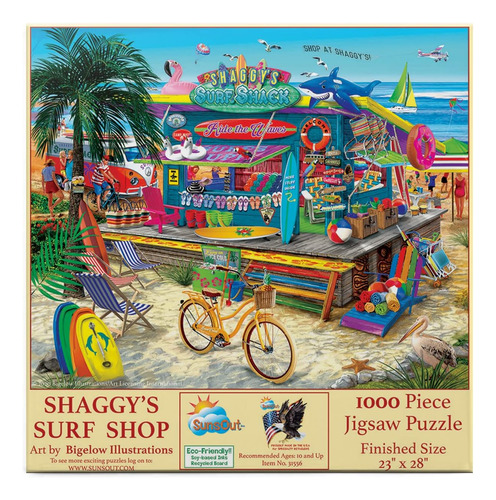 Sunsout Inc - Shaggys Surf Shop Pc - Rompecabezas De 1000 Pi