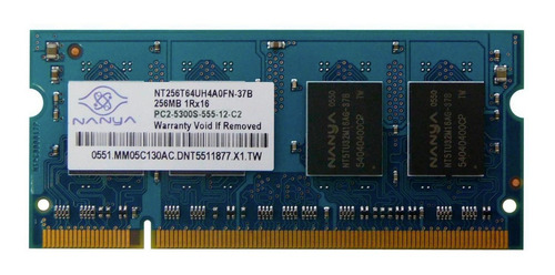 Memoria Ddr2 256mb 667mhz Sodimm Nanya Premium X5 Unidades