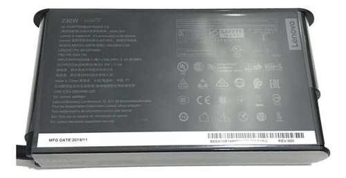 Cargador Lenovo 20v 11.5a 230w  Thinkpad P50 P51 P51s P52 P5