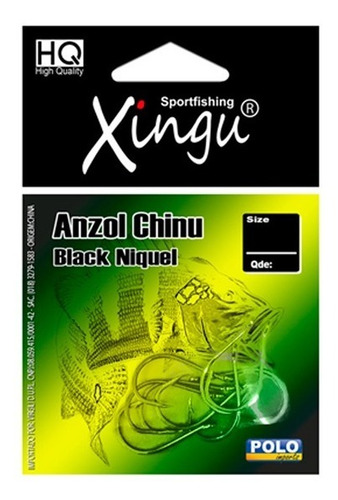 Kit C/ 10 Anzol Chinu Black Xingu Nº 8 C/ Fisga Farpa Barato