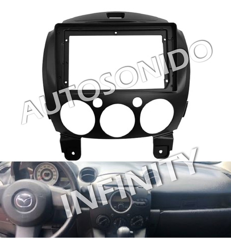 Bisel Adaptador Marco De Radio Mazda 2  9 PuLG 2004 / 2008