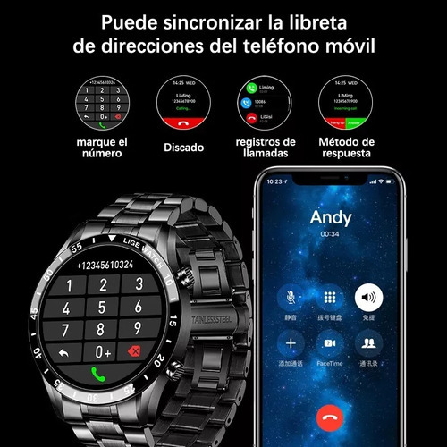 Reloj Inteligente Empresarial Deportivo A Prueba De Agua Color De La Caja Negro