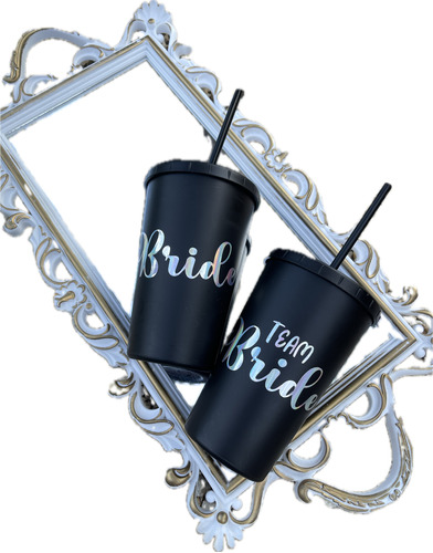 Vaso Personalizado Bride To Be & Team Souvenirs X2