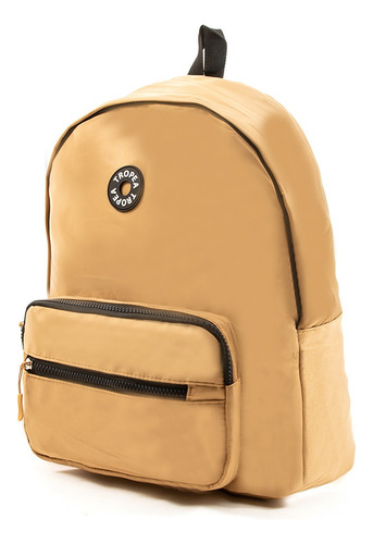 Mochila Mujer Tropea Gravinia Color Marrón Claro Diseño De La Tela Liso