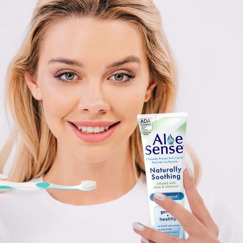 Pasta De Dientes Aloesense Flúor Para Dientes Sensibles Al F