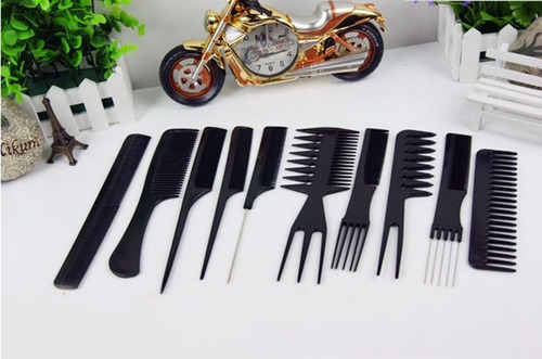 Imagen 9 de 9 de Set De 10 Peinetas Profesionales, Peluquería O Barbería