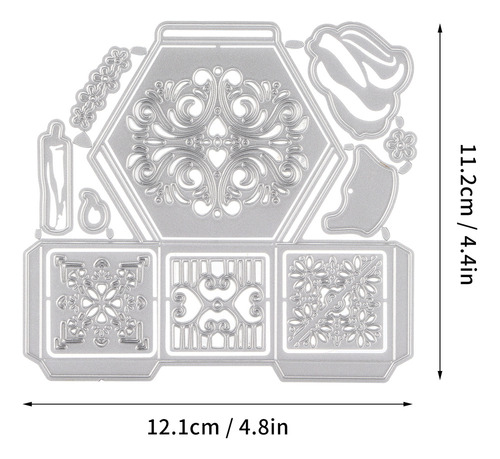 De Troquel De Corte Diy Caja Hexagonal De Metal Grabado En