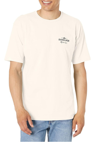 Quiksilver Polera Keepin It Real Para Hombre, Blanco Nieve