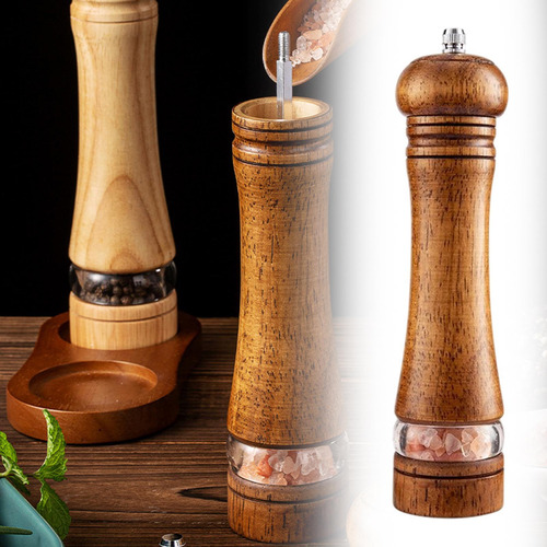 Y Pimienta Que Molía De Especias En Casa, Madera De Café