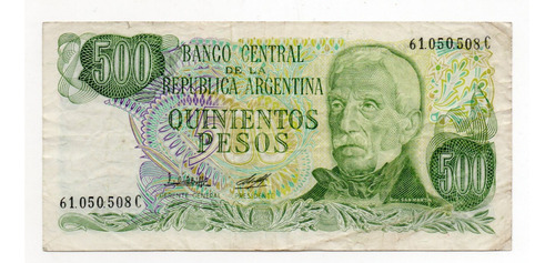 Argentina Billete 500 Pesos Ley Bottero 2428b